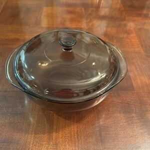 Pyrex Brown Amber Casserole Glass Cookware Visions Vision